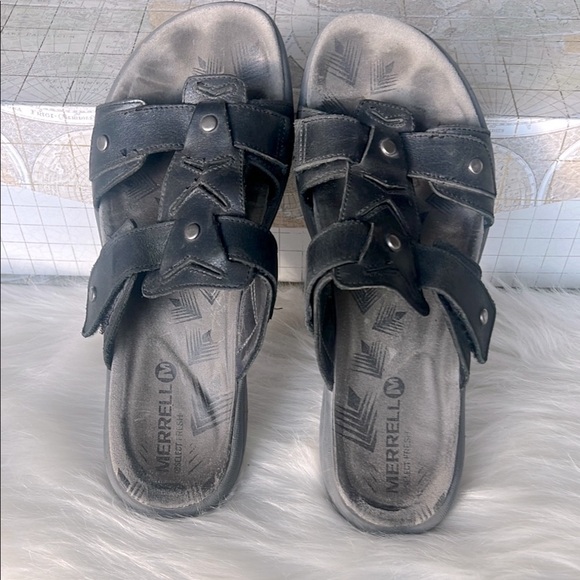 Merrell Shoes - MERRELL Sandals Black Slip-on Sandals - Size 9
